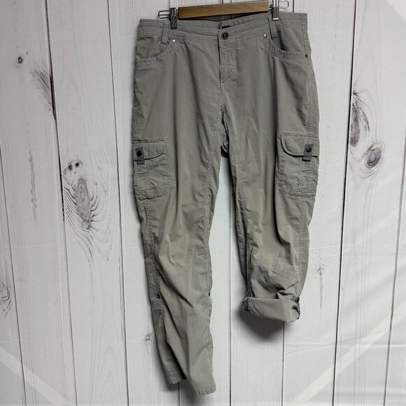 KÜHL Women’s Splash Roll-Up Pants – Khaki Beige, Size 14, EUC - Picture 2 of 13